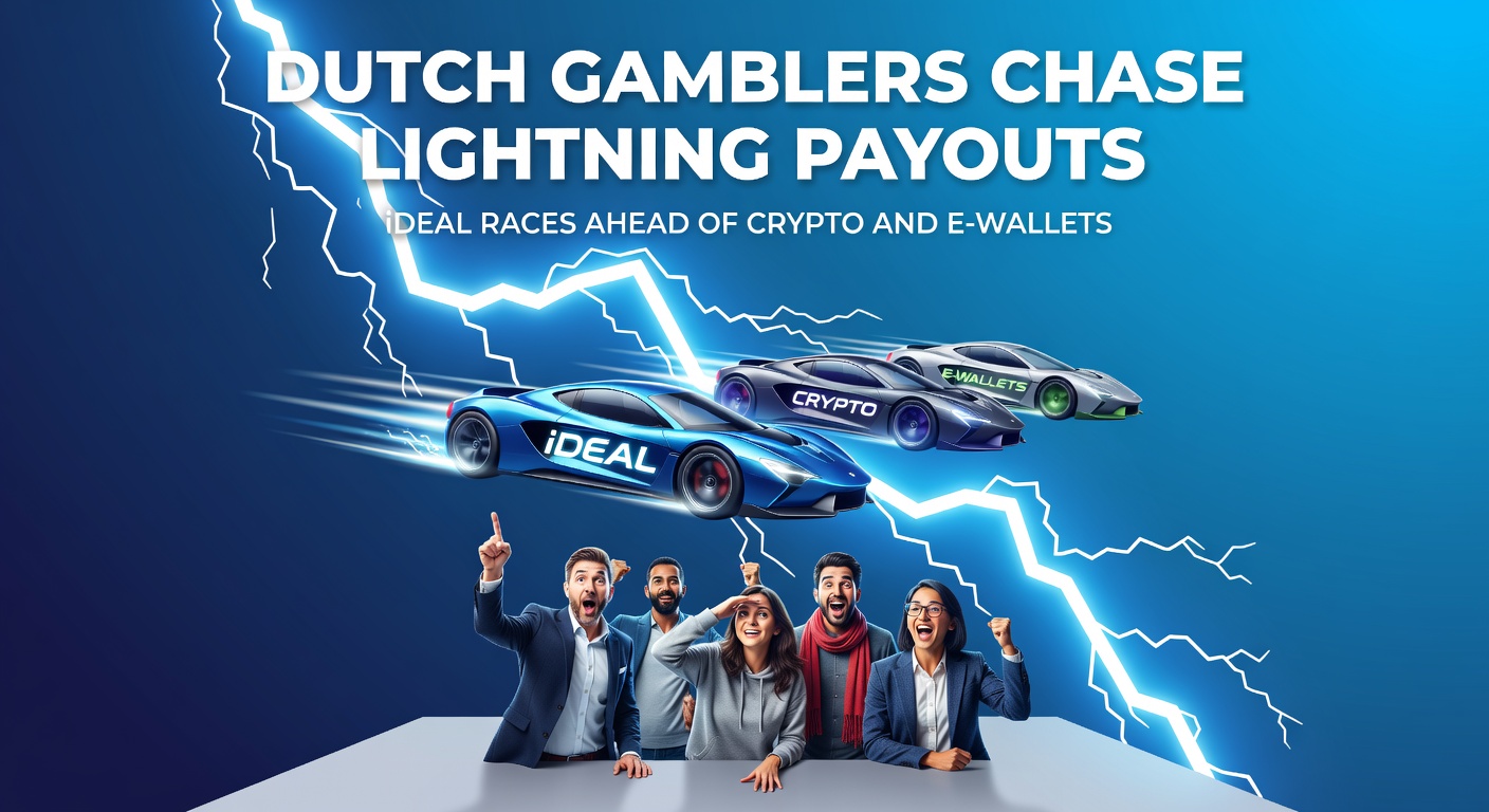 Grafiek die de dominantie van iDEAL toont in uitbetalingen bij Nederlandse online casino's, met crypto en e-wallets ver achterblijvend