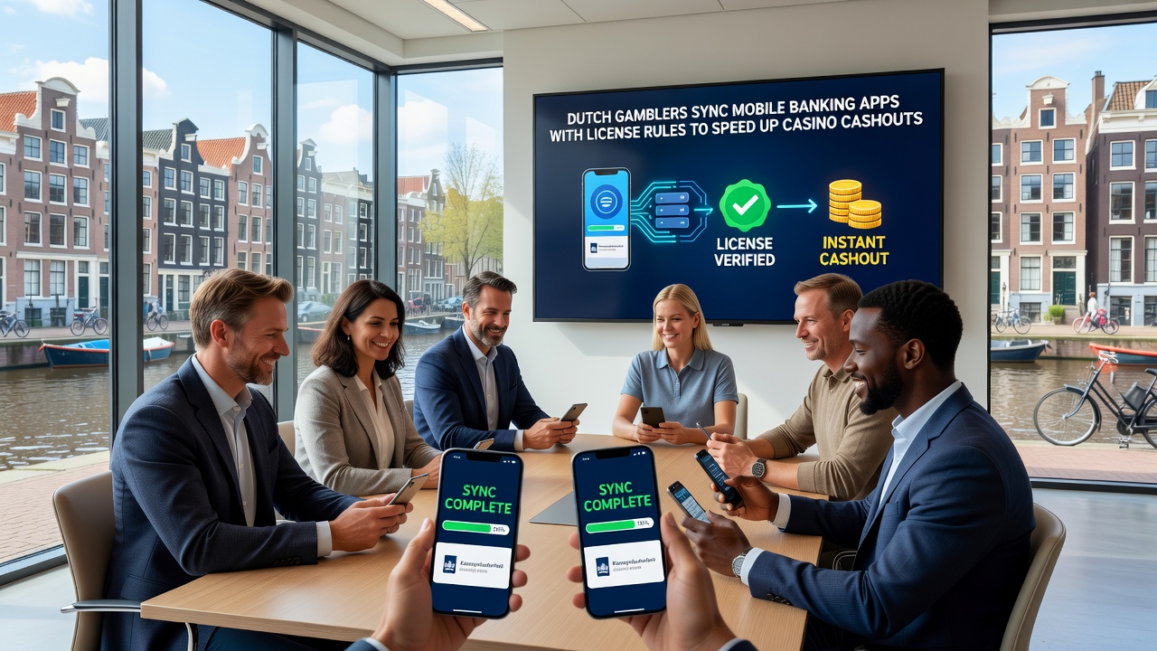 Speler die mobiele bankapp gebruikt voor snelle casino uitbetaling in Nederland