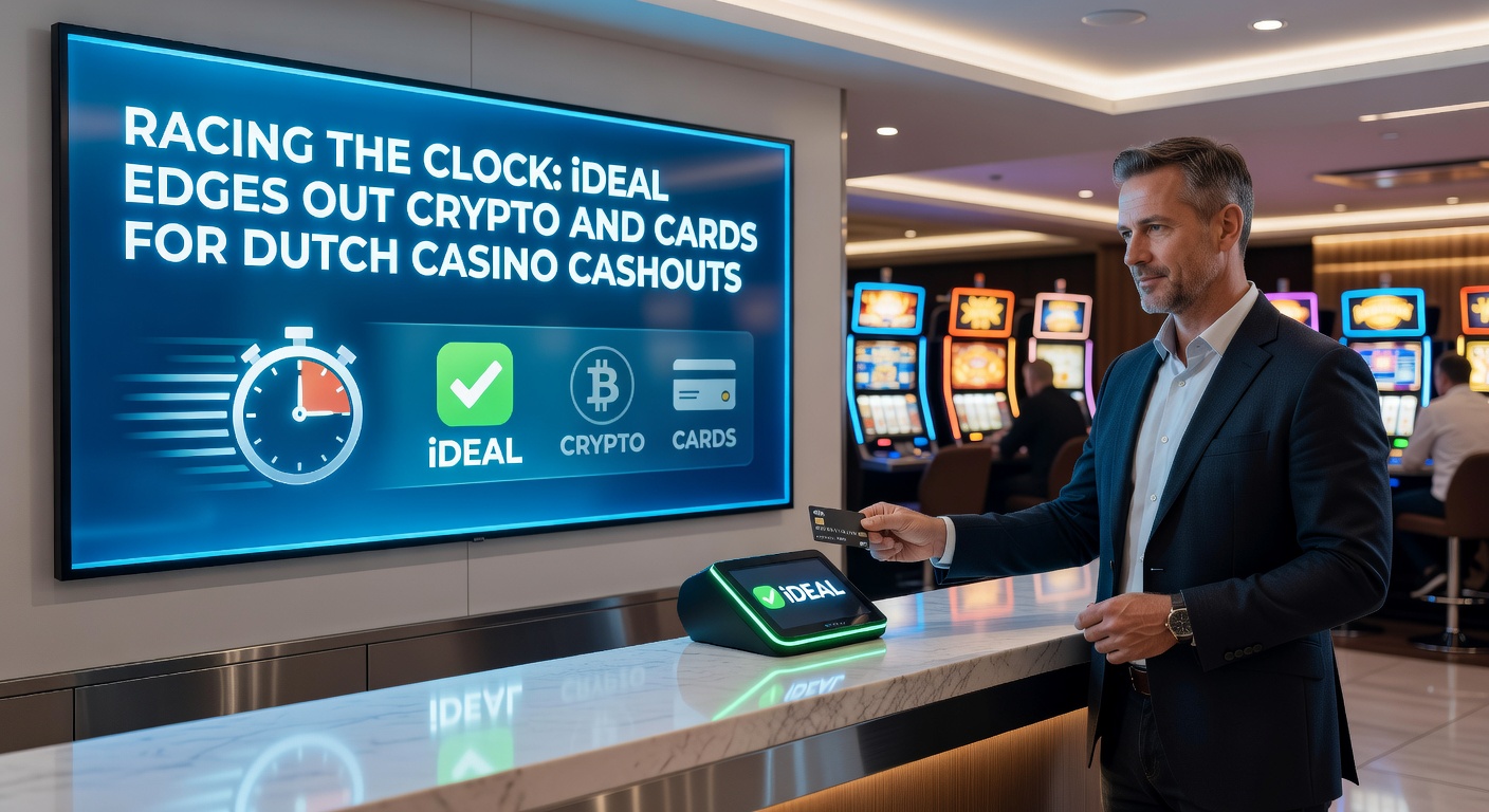 Grafiek die uitbetalingstijden vergelijkt: iDEAL op kop voor Nederlandse casino-spelers, gevolgd door crypto en creditcards