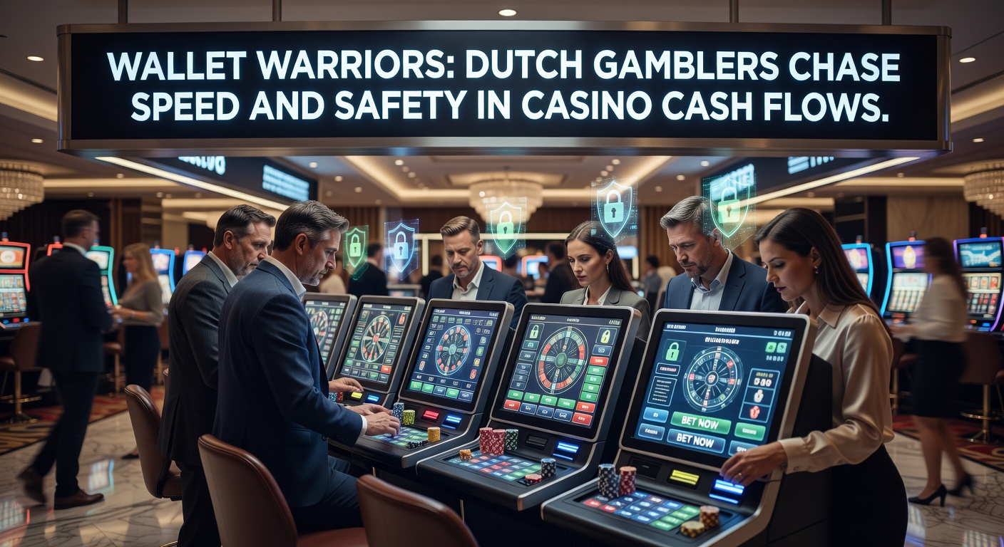 Nederlandse gokkers controleren hun mobiele wallet op een casino-app, met focus op snelle transacties en sloten voor beveiliging